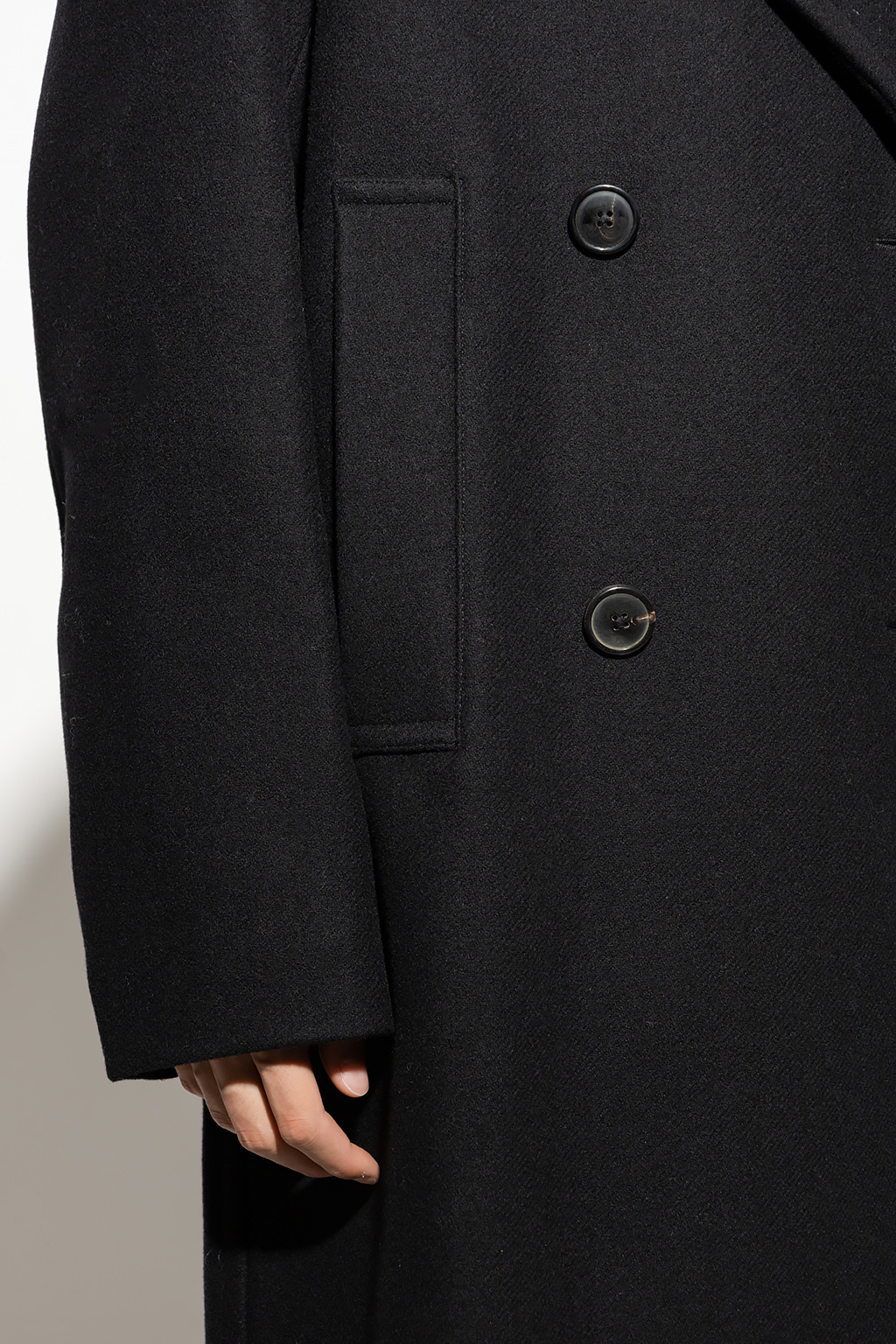 Dries Van Noten Men's Redmore Wool Coat in Black Dries Van Noten